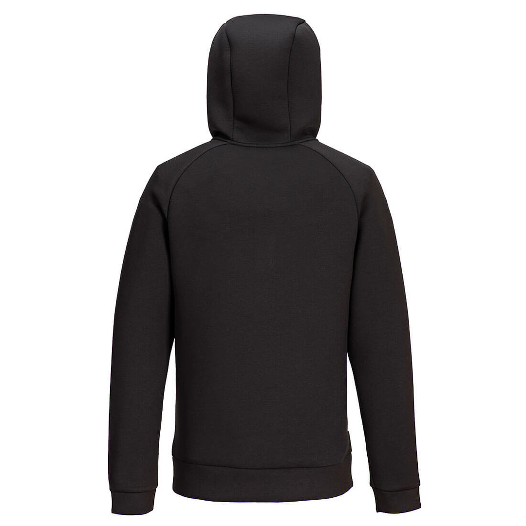 Back View of DX4 Quarter Zip Hoodie DX467 in Black