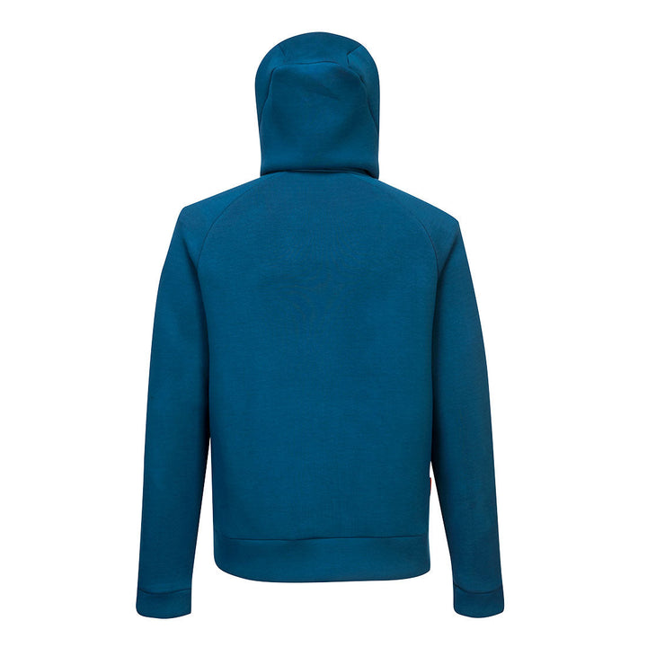 Back View of DX4 Zipped Hoodie DX472 in Metro Blue