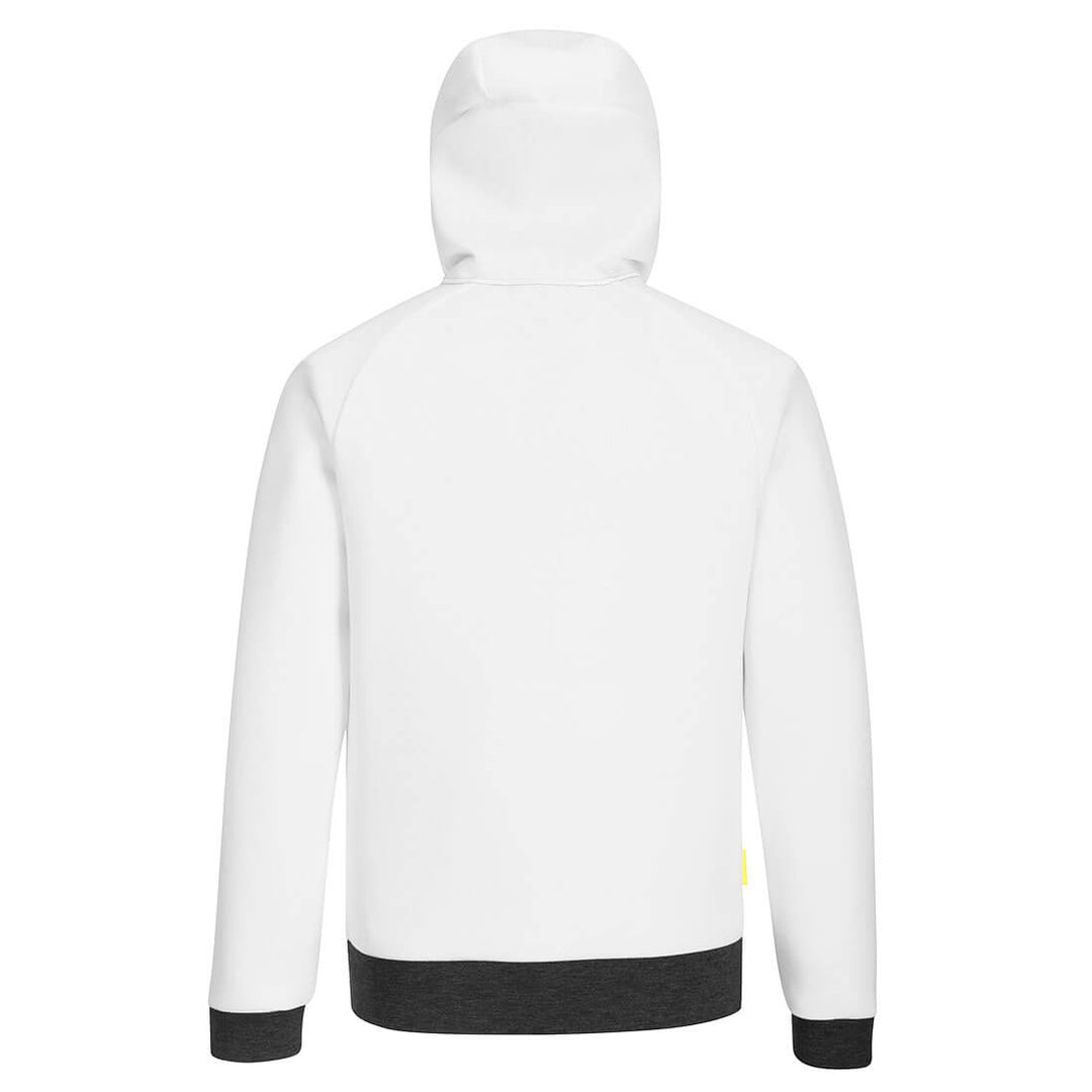 Back View of DX4 Zipped Hoodie DX472 in White