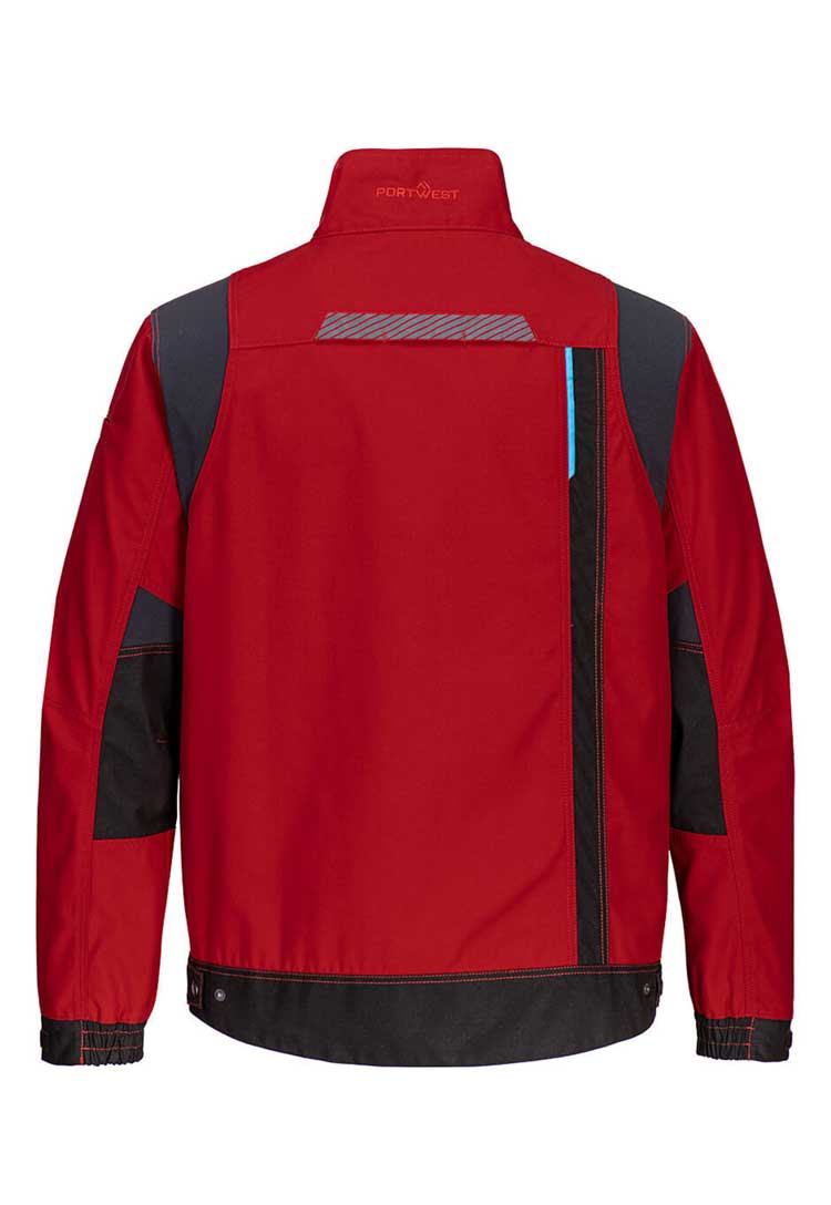 Back View of WX3 Work Jacket T703 in Deep Red